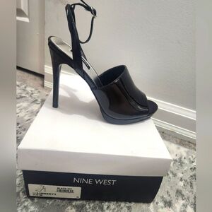New New West Black High Heels Sandal